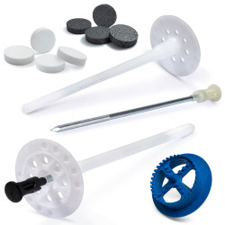 STRÜBER WDVS SET (Dämmstoffdübel mit Metalldorn + Styropor Rondelle + Styroporfräser)