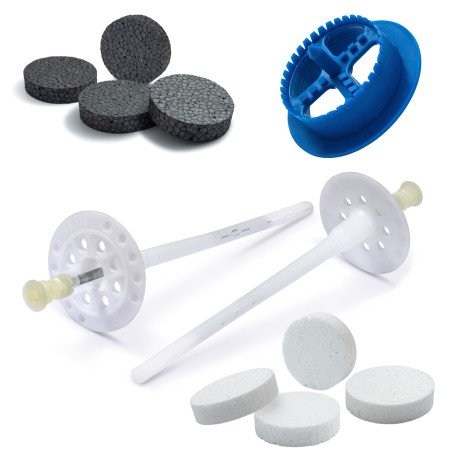 STRÜBER WDVS SET (Dämmstoffdübel mit Metalldorn + Styropor Rondelle + Styroporfräser)