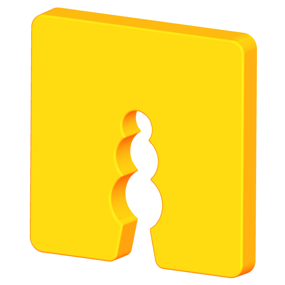 Distanzklötze aus Kunststoff (Gelb – 5mm / 50 Stück)