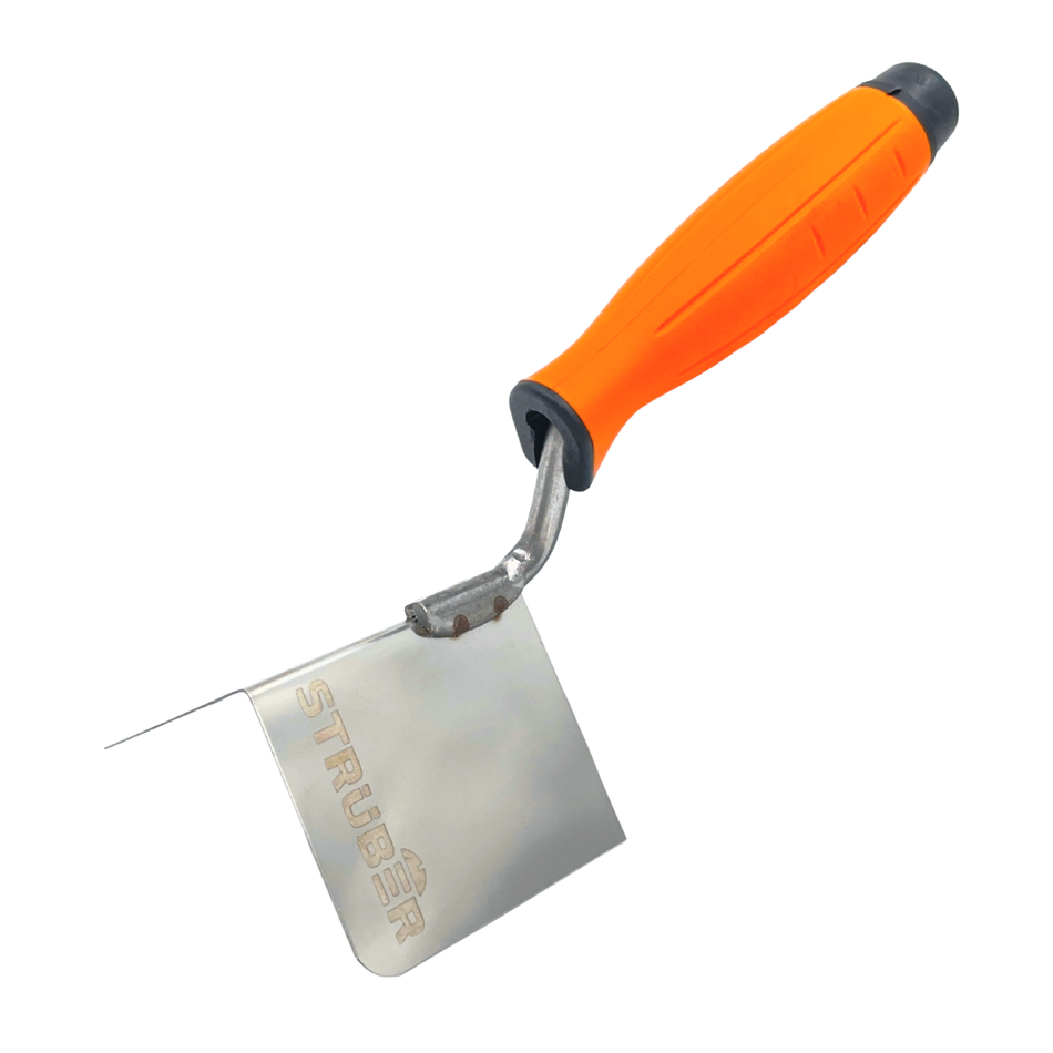 STRÜBER Außeneckenkelle 80 x 60 mm - Eckenkelle mit Edelstahlblatt und 2K Softgriff