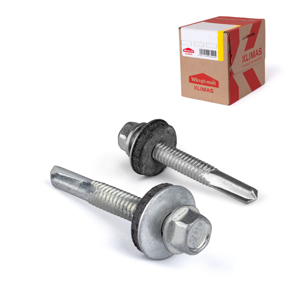 Blechschrauben 5,5 x 32 mm / 250 Stk. - Selbstbohrende Bohrschrauben mit Dichtscheibe