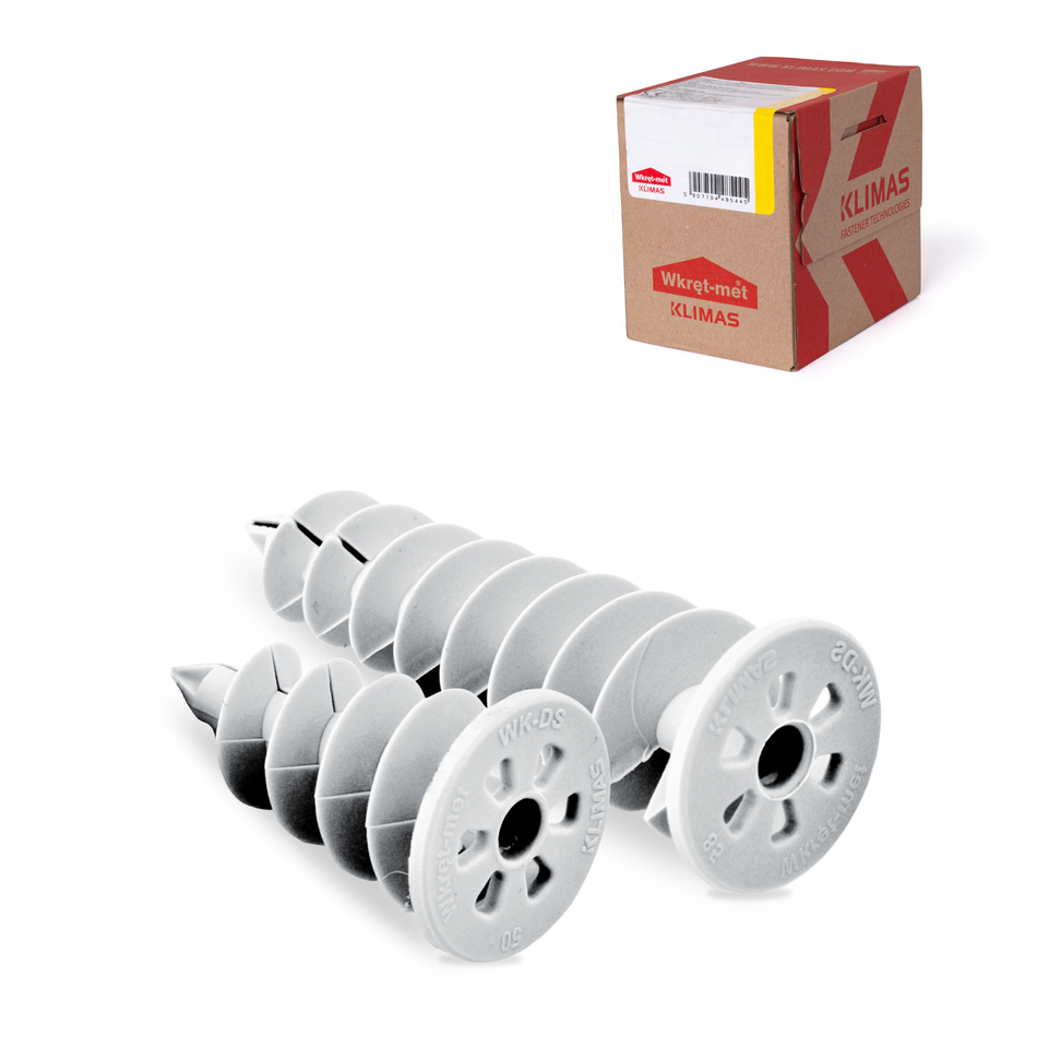 Spiraldübel 50 mm - Styropordübel - Dämmstoffdübel - Hartschaumdübel