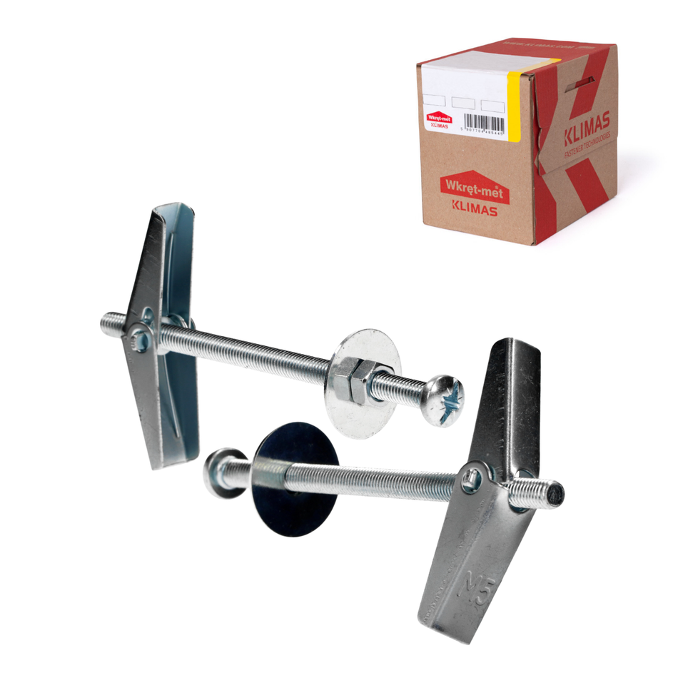 Federklappdübel 4x50 mm / 50 Stk. - Kippdübel mit Schrauben