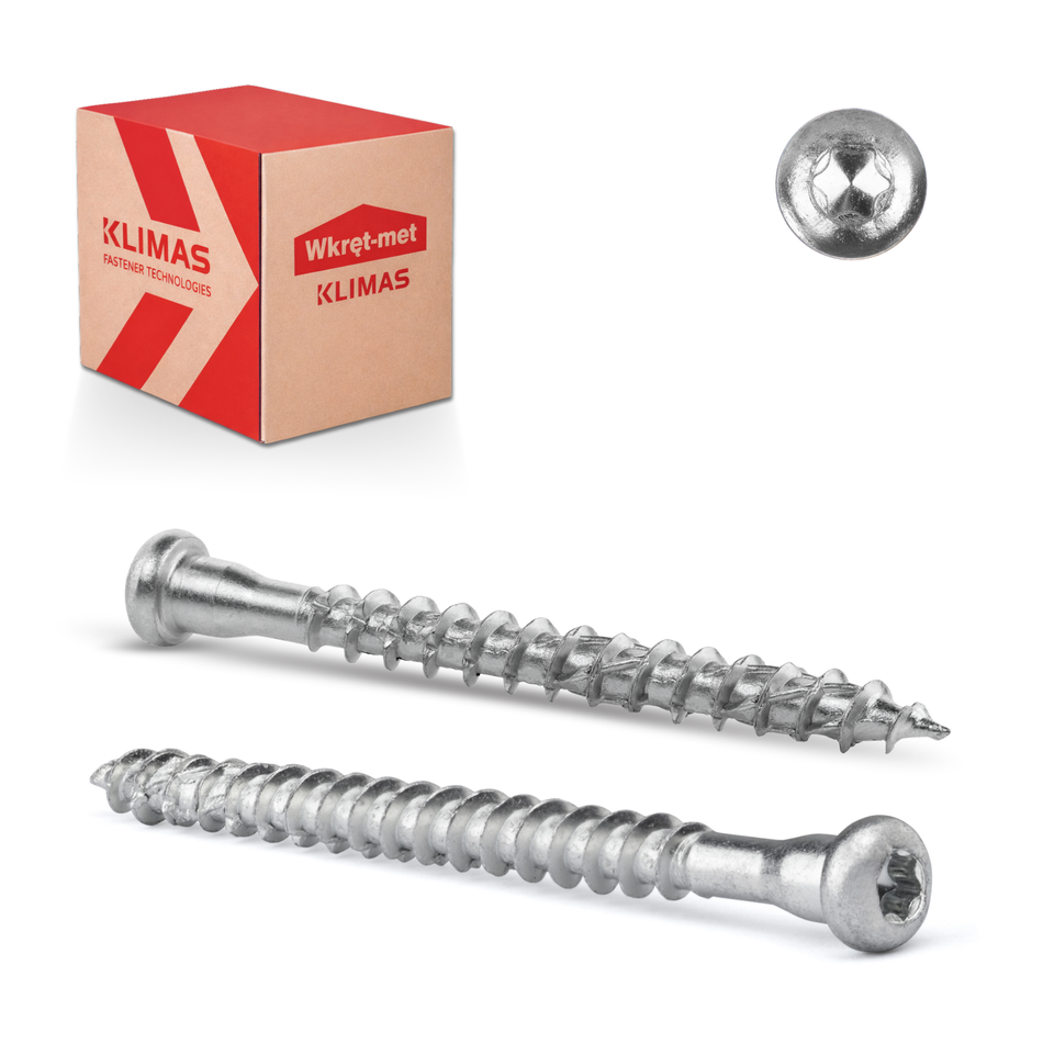 KLIMAS Winkelbeschlagschrauben 5x30 mm / 250 Stk. – Holzverbinderschrauben