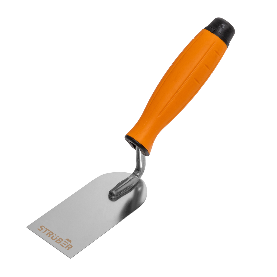 STRÜBER Stukkateurkelle 50 mm - Maurerkelle mit Edelstahlblatt und 2K Softgriff