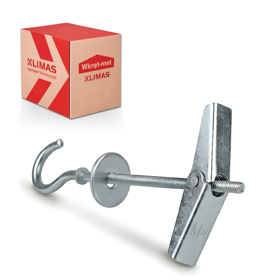 Federklappdübel 4x50 mm / 50 Stk. - Kippdübel mit Deckenhaken „C”