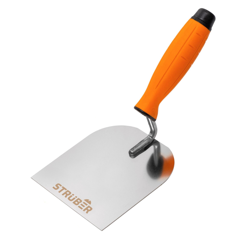 STRÜBER Stukkateurkelle 80 mm - Maurerkelle mit Edelstahlblatt und 2K Softgriff