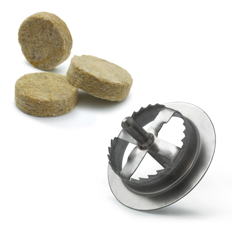 STRÜBER WDVS SET (100 Mineralwolle Rondelle + 1 Metall Fräser)