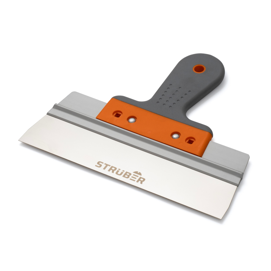 STRÜBER Flächenspachtel 250mm - Fassadenspachtel mit Edelstahlblatt und 2K Softgriff