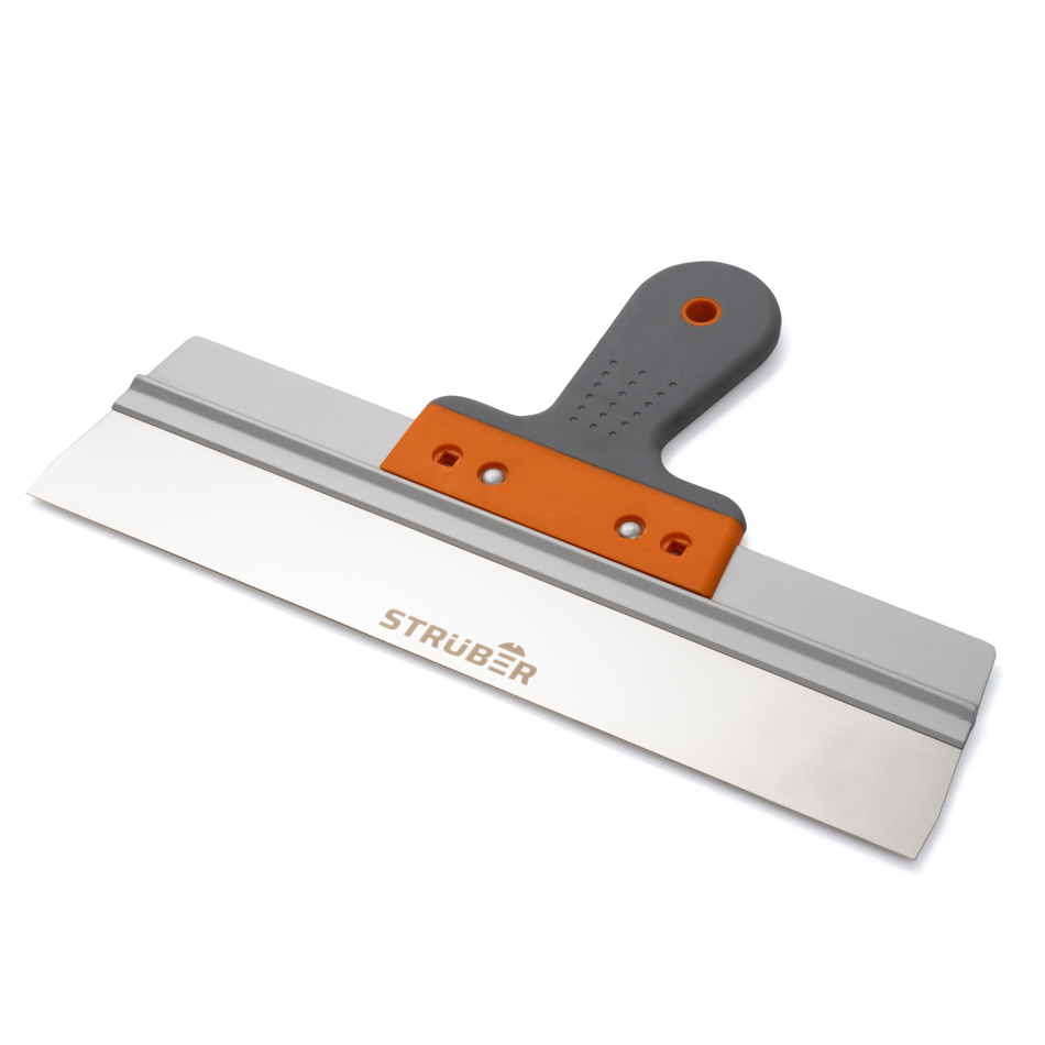 STRÜBER Flächenspachtel 350mm - Fassadenspachtel mit Edelstahlblatt und 2K Softgriff