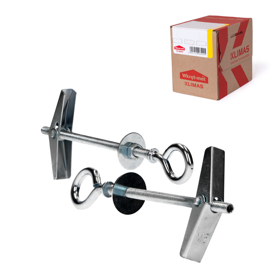 Federklappdübel 4x50 mm / 50 Stk. - Kippdübel mit Deckenhaken „O”