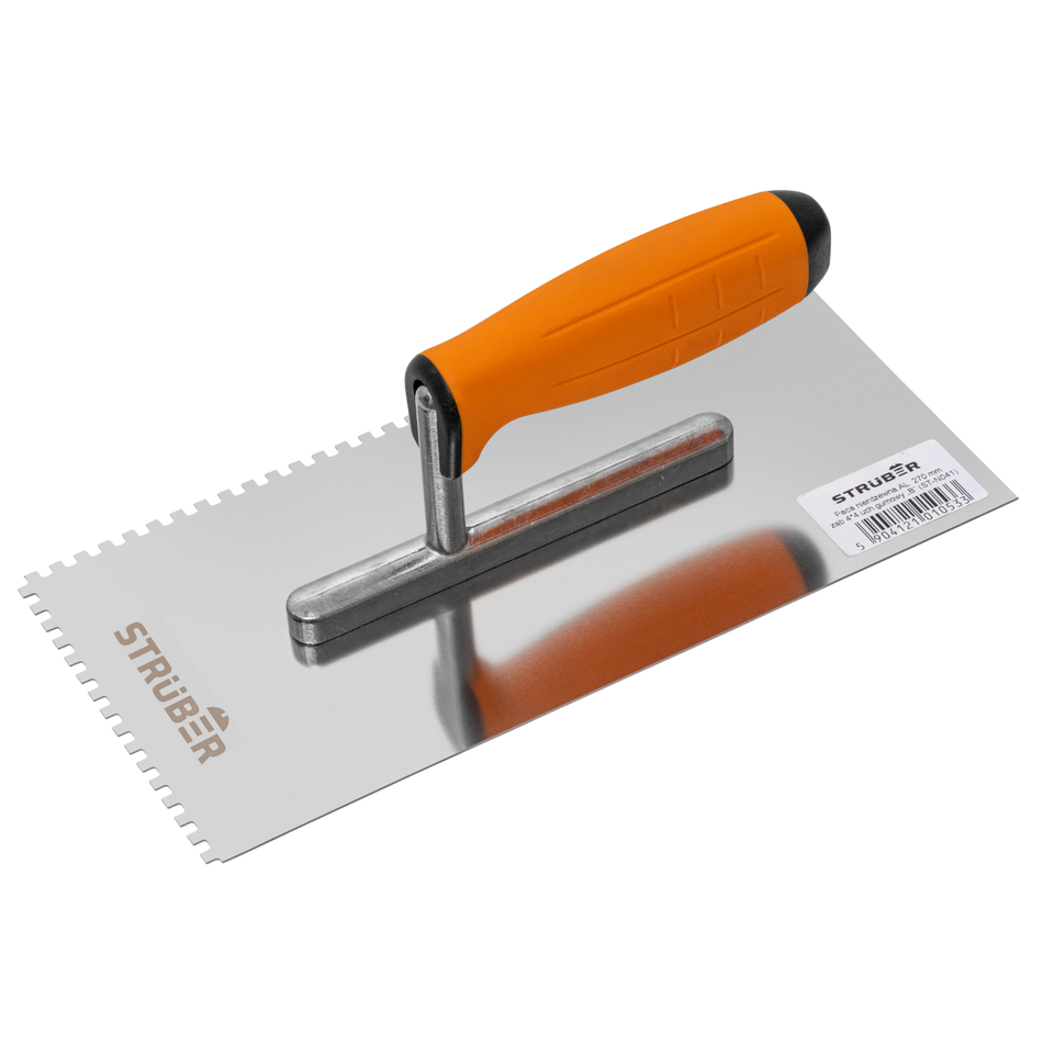 STRÜBER Zahnkelle 10mm mit Edelstahlblatt und Softgriff (270 x 130 mm)