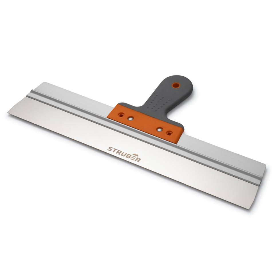 STRÜBER Flächenspachtel 450mm - Fassadenspachtel mit Edelstahlblatt und 2K Softgriff