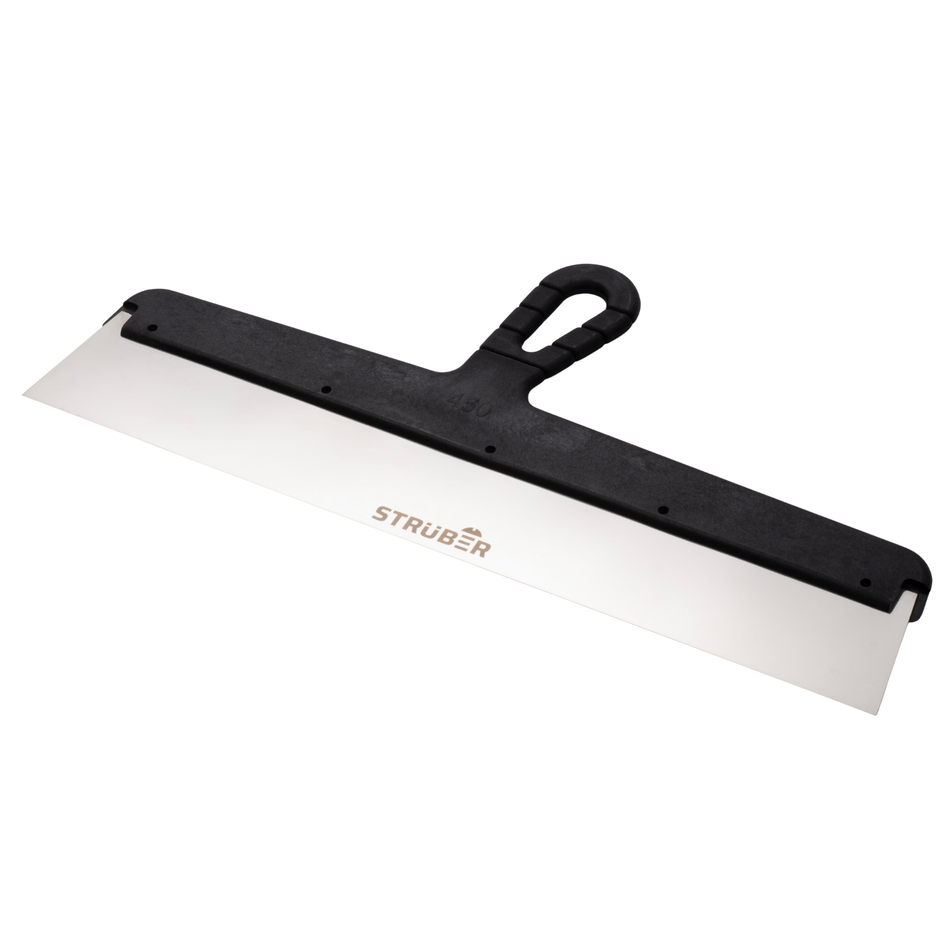 STRÜBER Flächenspachtel 450mm - Fassadenspachtel mit Edelstahlblatt und Kunststoffgriff