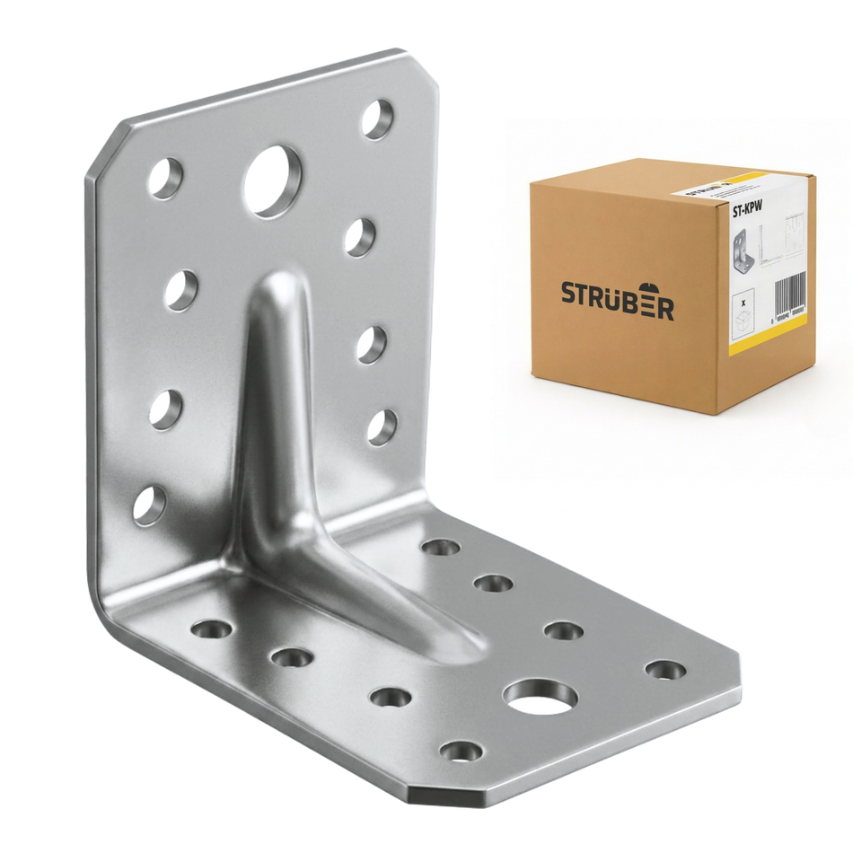 STRÜBER Winkelverbinder mit Sicke 65x65x55 mm / 10 Stück