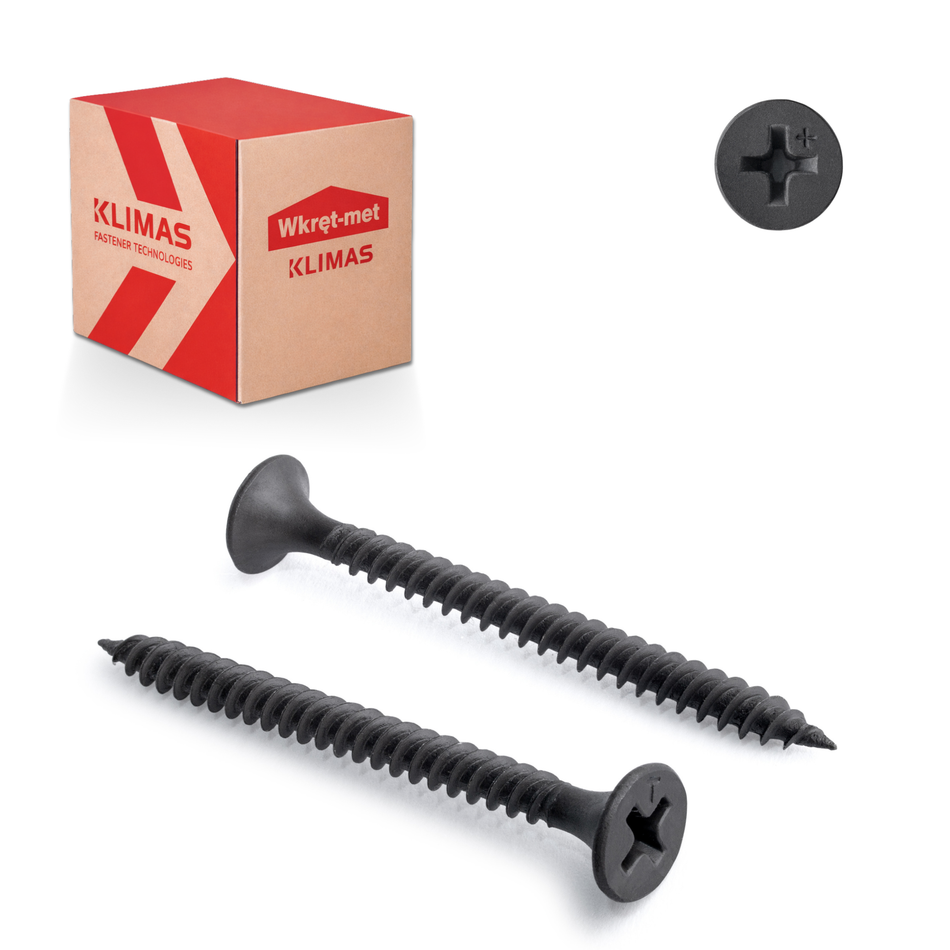 Schnellbauschrauben 3,5 x 25 mm / 1000 Stk. Feingewinde - mit Senkkopf und PH2-Antrieb - Trockenbauschrauben – Gipskartonschrauben