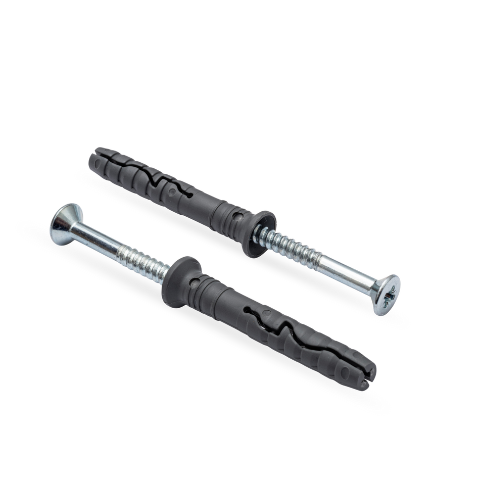 STRÜBER Nageldübel 8x60 mm / 100 Stück - Schnellmontage Schlagdübel mit Senkkopfschrauben