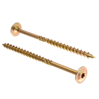 STRÜBER Tellerkopfschrauben 8x200 mm / 50 Stk. - Holzschrauben mit Torx-Antrieb - Gelb verzinkte Konstruktionsschrauben