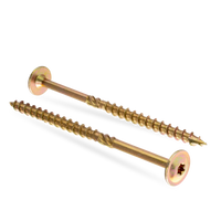 STRÜBER Tellerkopfschrauben 8x200 mm / 50 Stk. - Holzschrauben mit Torx-Antrieb - Gelb verzinkte Konstruktionsschrauben